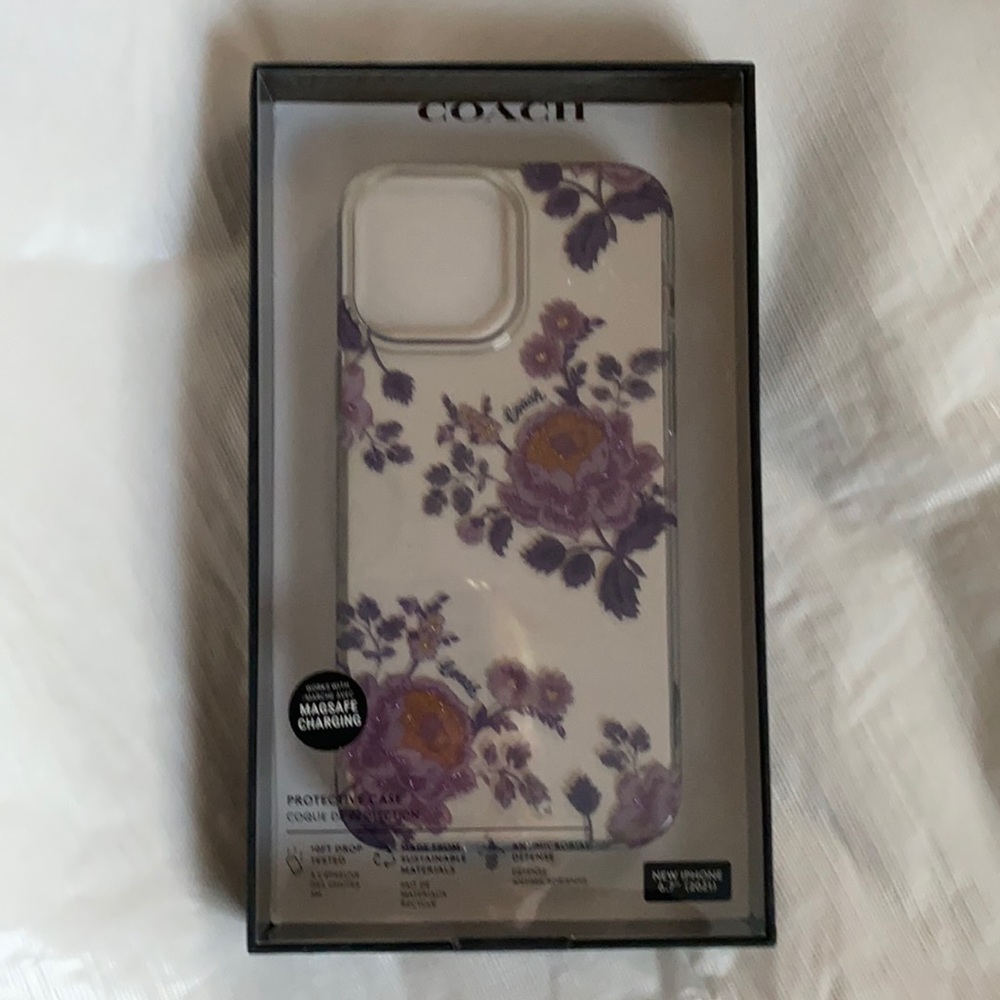 Coach Phone Case For Apple iPhone 13 Pro Max, Moody Floral NOB